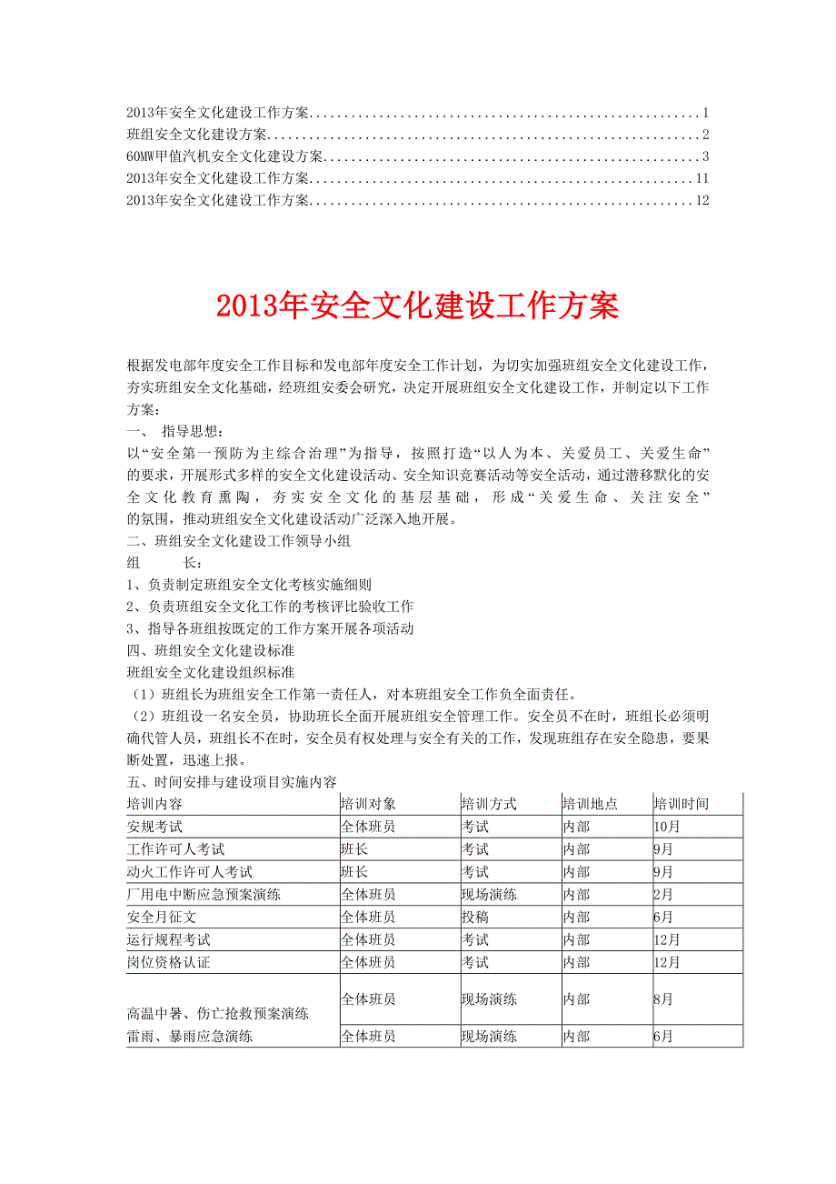 【推荐】电厂班组安全文化建设工作方案9_第1页