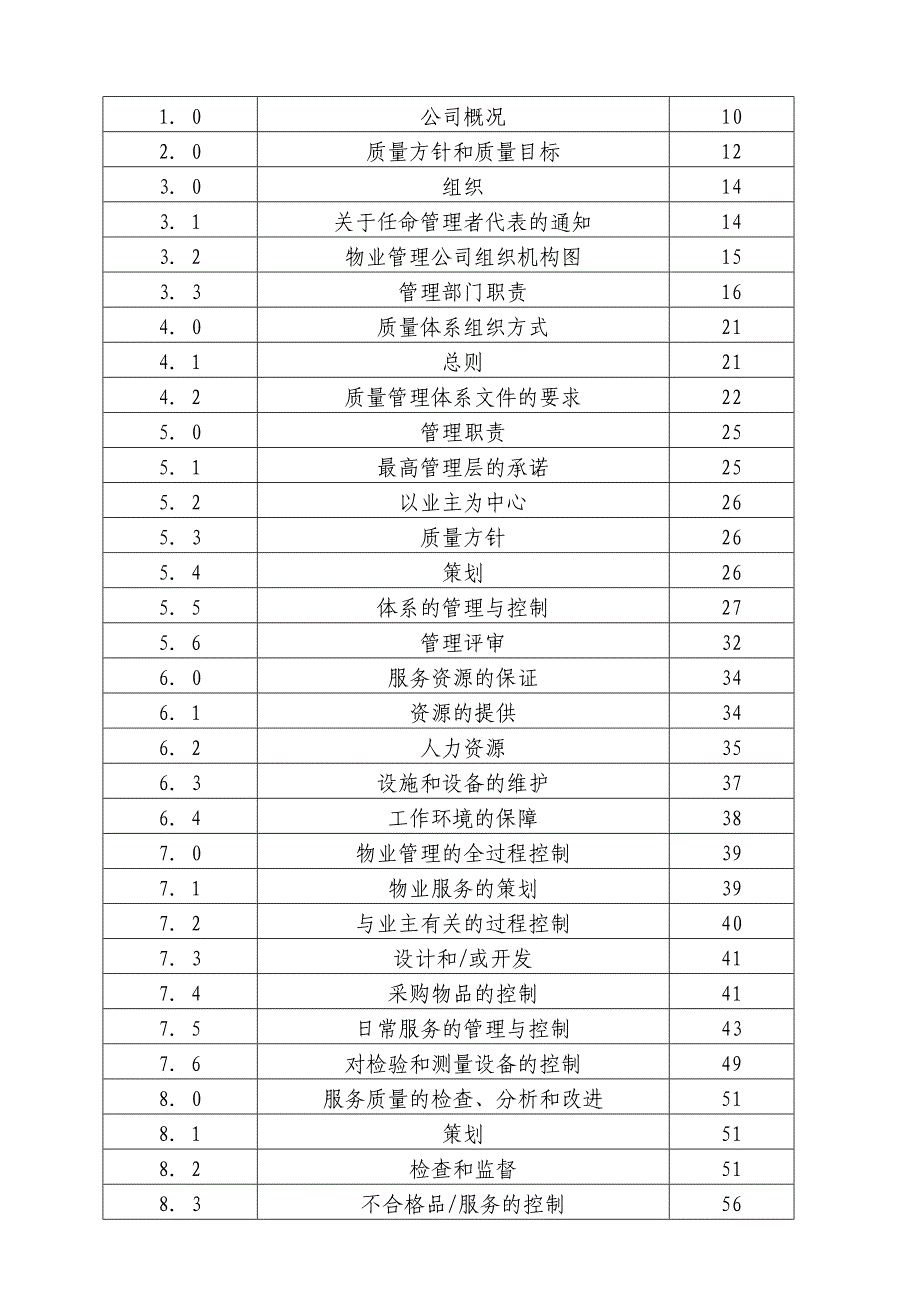 物业公司质量管理手册_第2页