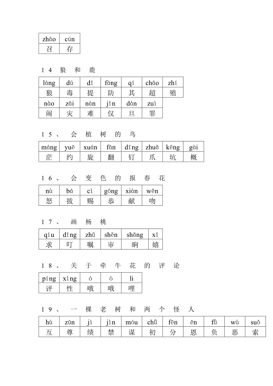 冀教版三年级语文上册会读的字_第3页