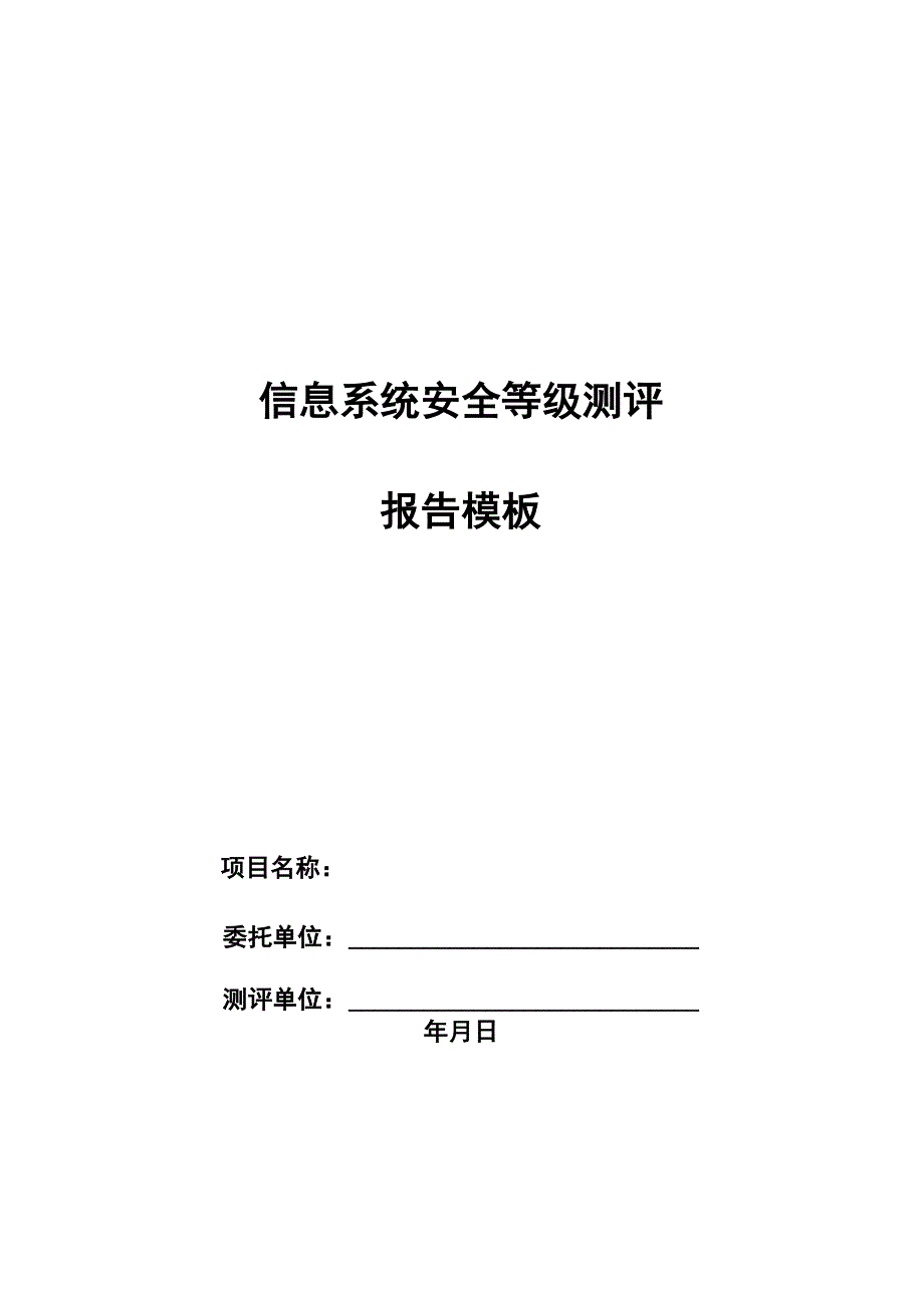 等保测评报告模板_第1页