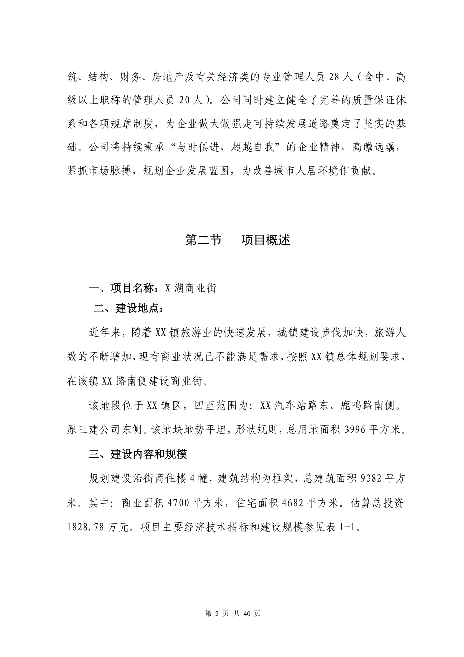 xx镇商业街项目可行性策划书.doc_第2页