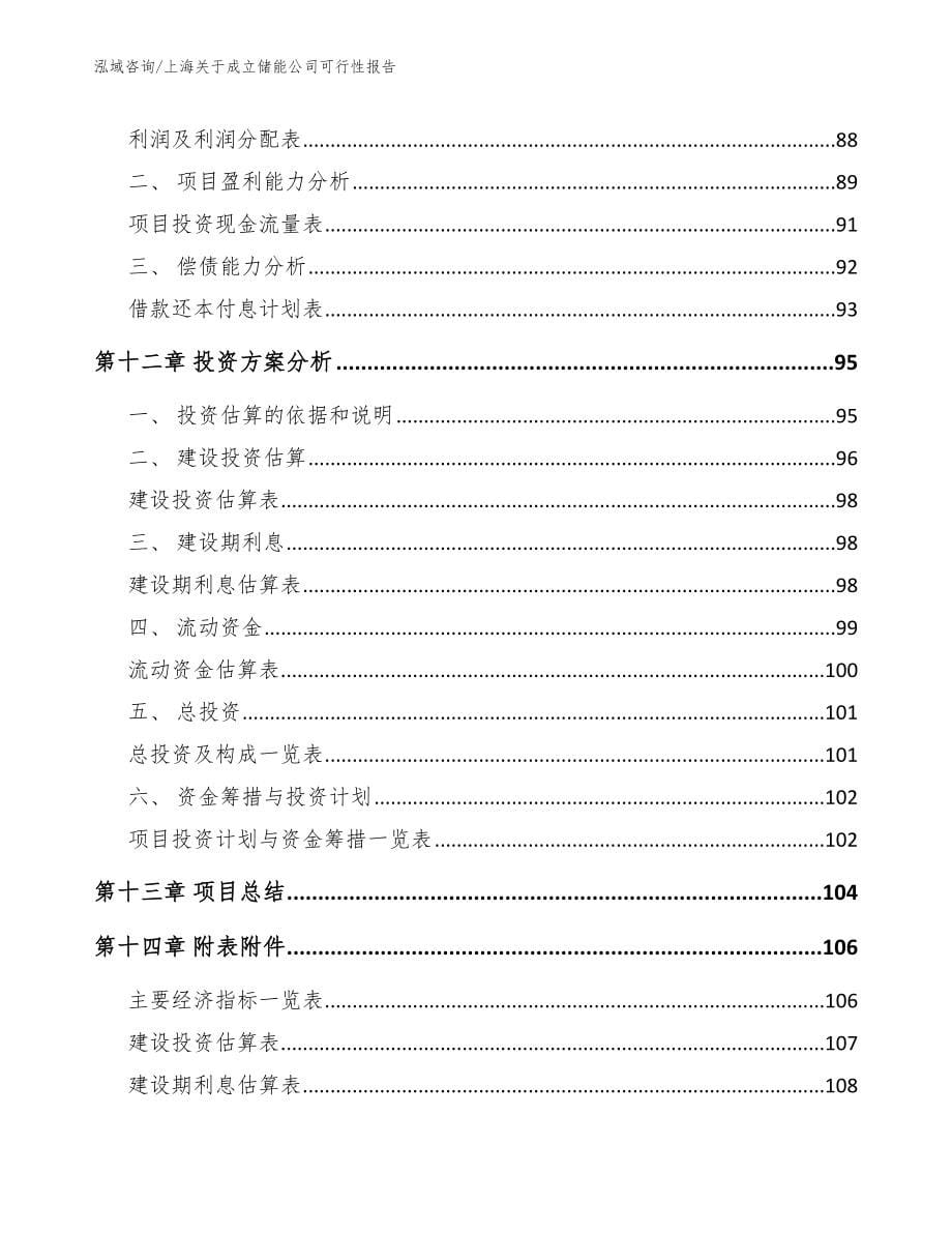 上海关于成立储能公司可行性报告模板范文_第5页