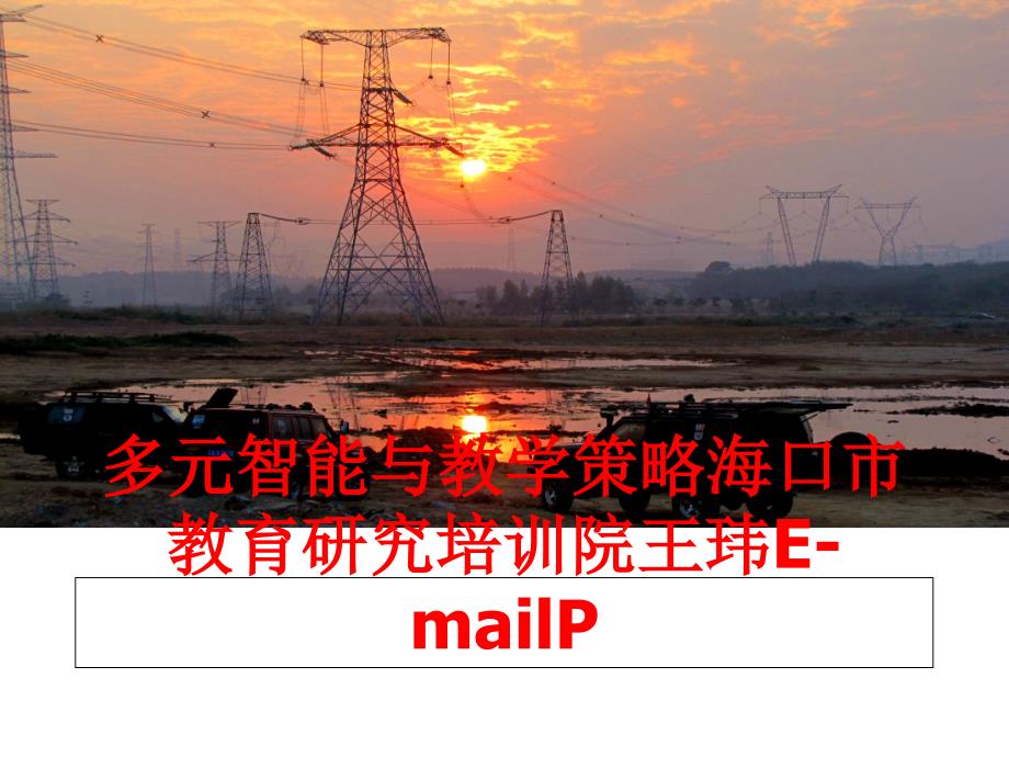 最新多元智能与教学策略海口市教育研究培训院王玮E-mailPPPT课件_第1页