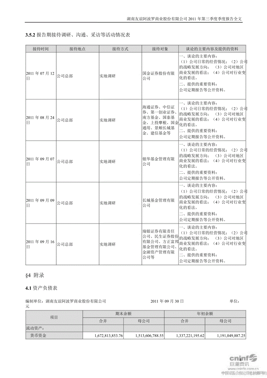 友阿股份：第三季度报告全文_第4页