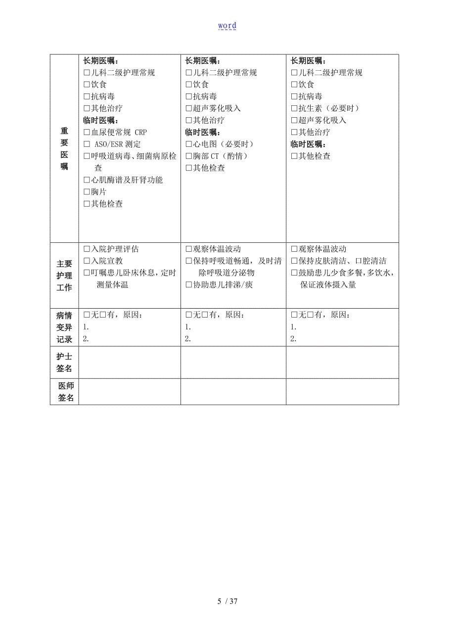 儿科临床路径_第5页