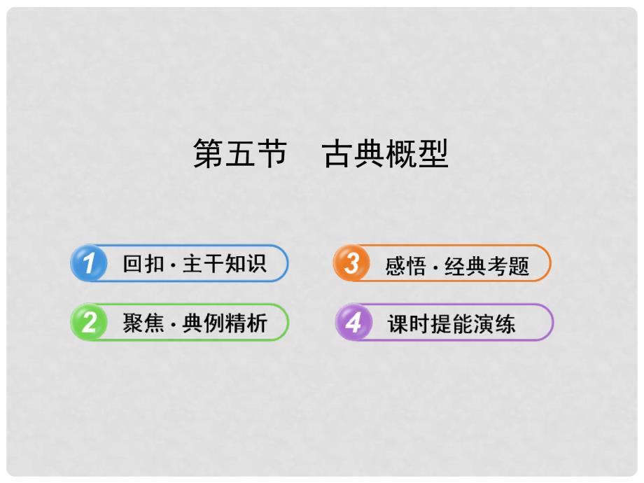 高中数学 （主干知识+典例精析）11.5古典概型课件 理 新人教B版_第1页