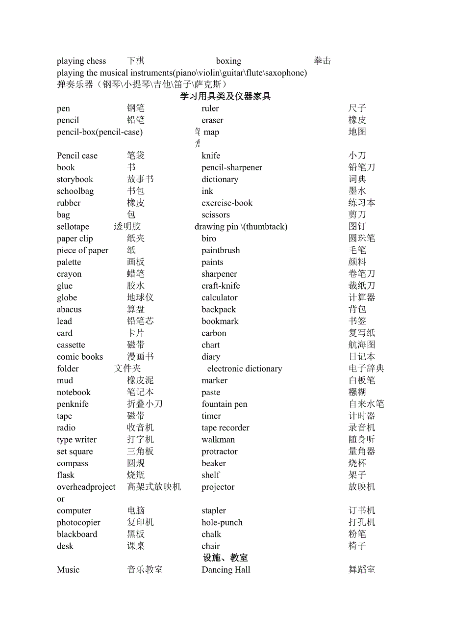 小学升初中英语必考词汇_第3页