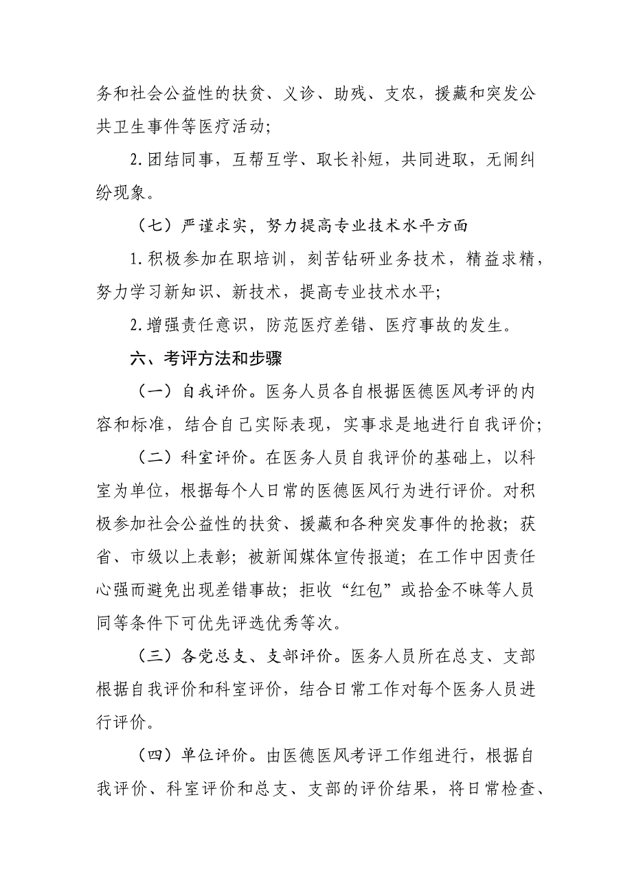 XX医院2022年度医务人员医德医风考评实施方案_第4页