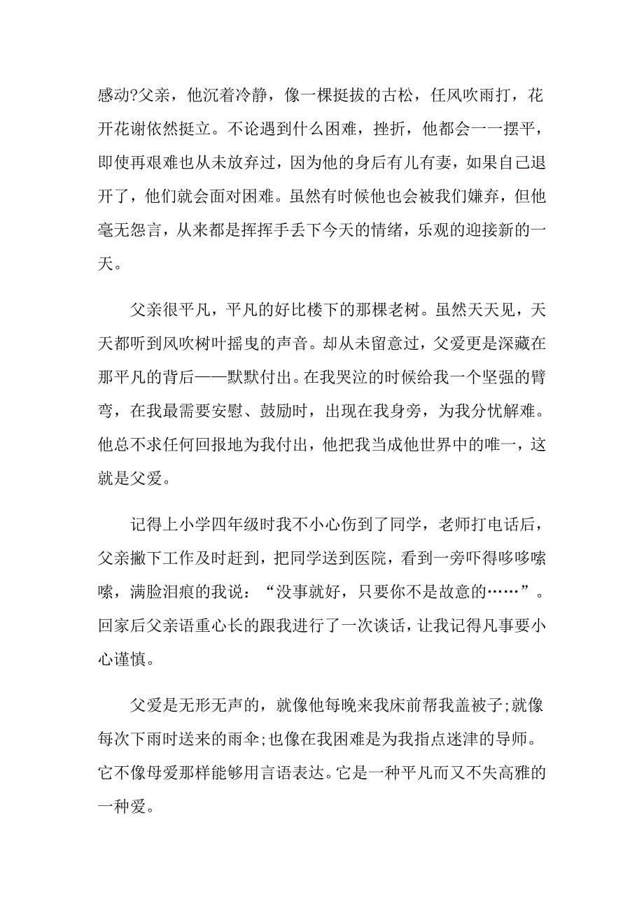2022关于父亲节的演讲稿范文集锦8篇_第5页
