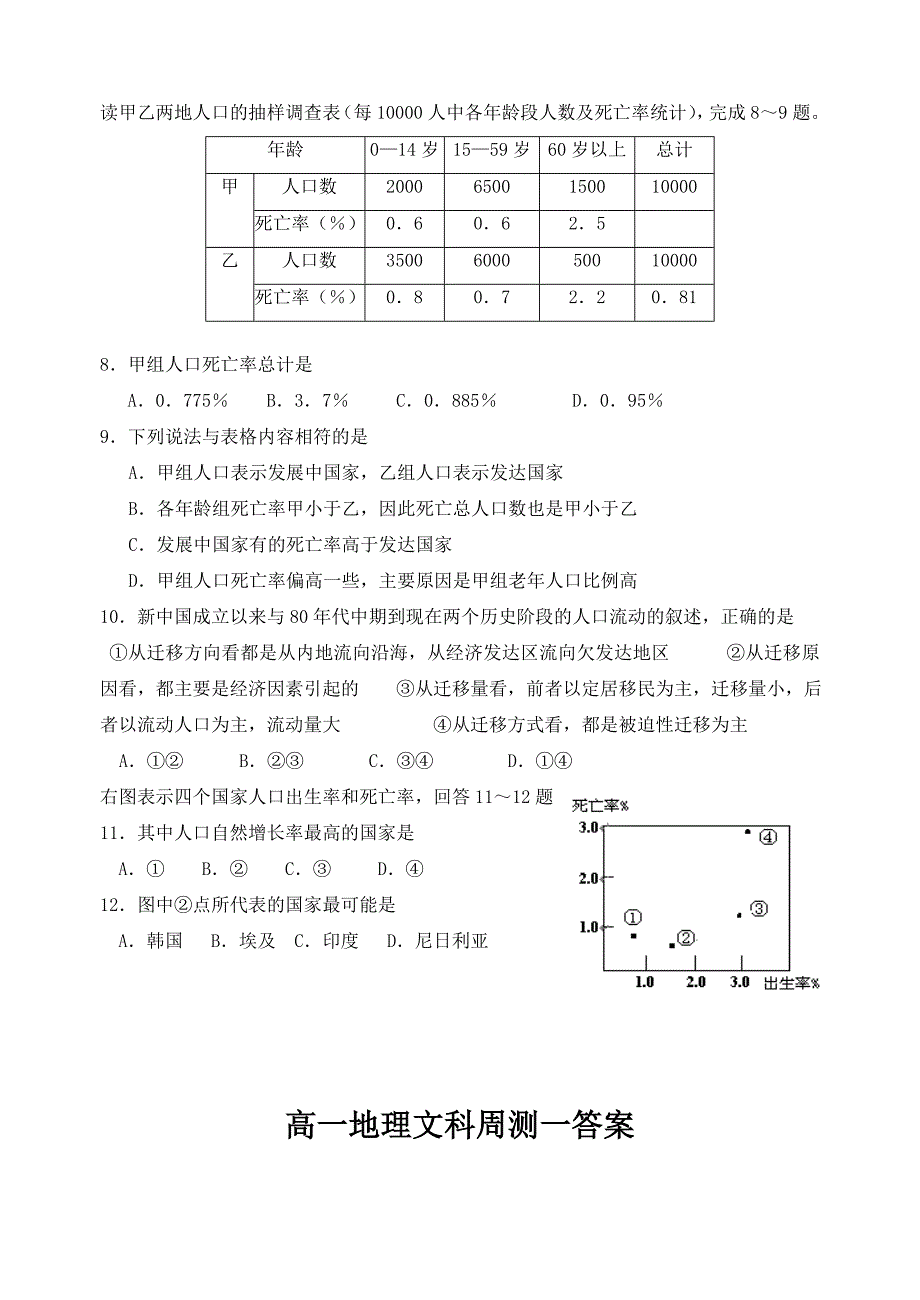 必修二第一单元试题.doc_第2页