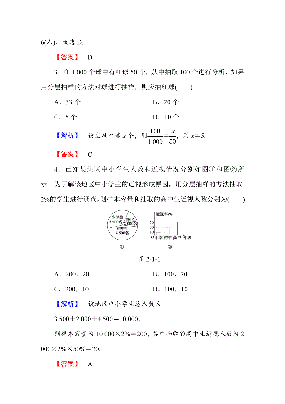 【最新教材】高中数学人教A版必修三 第二章 统计 学业分层测评11 含答案_第2页