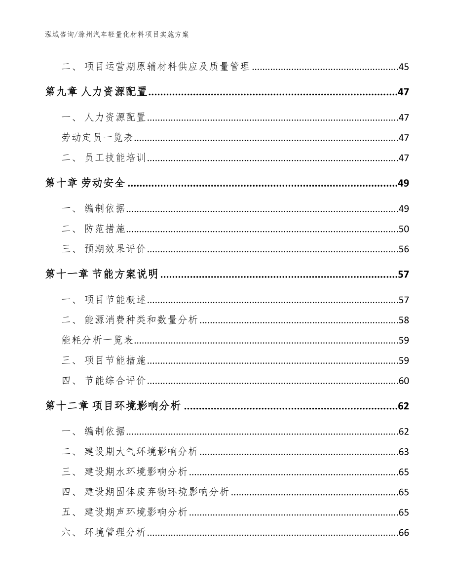 滁州汽车轻量化材料项目实施方案_范文_第3页