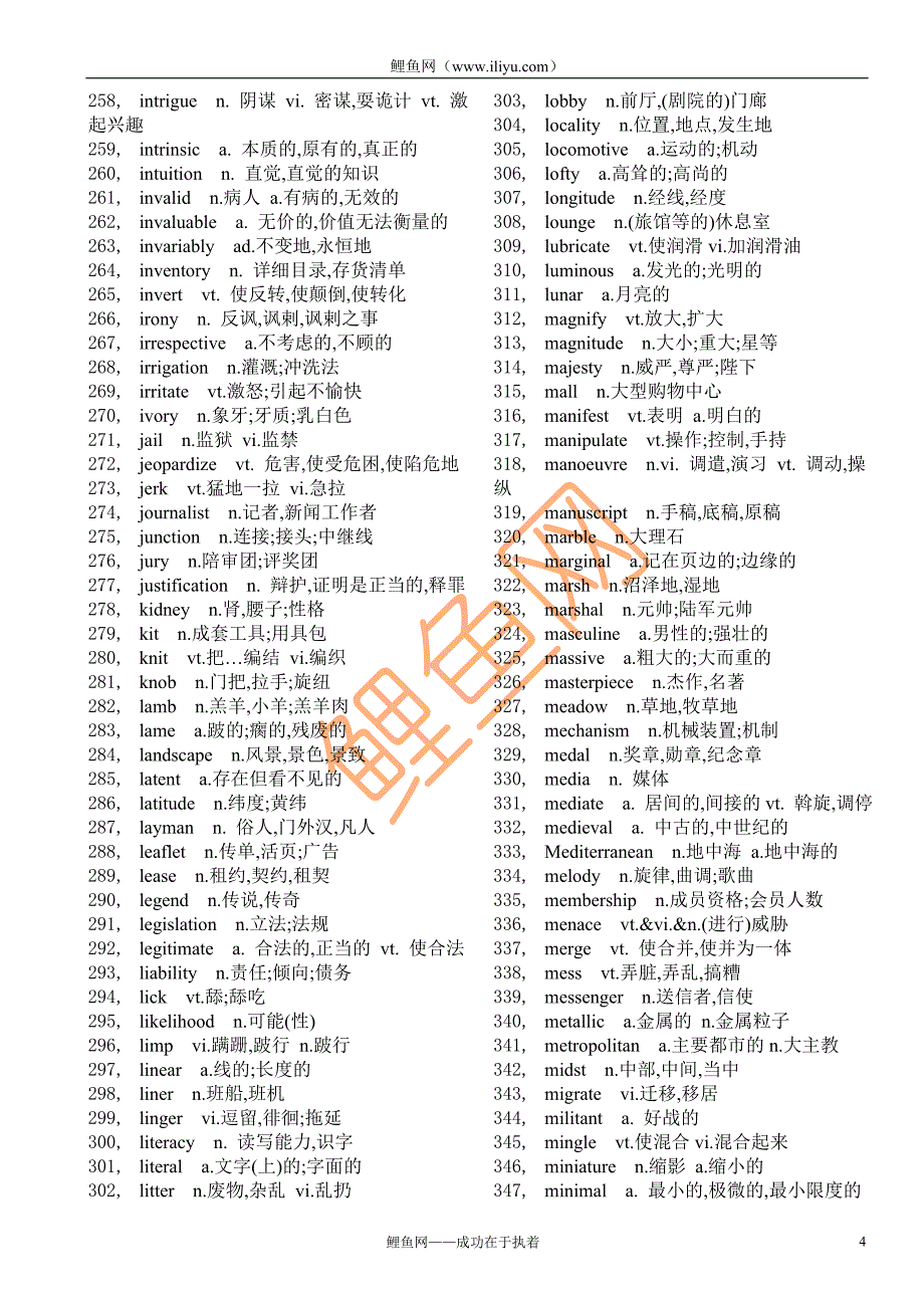 六级核心高频词汇.doc_第4页