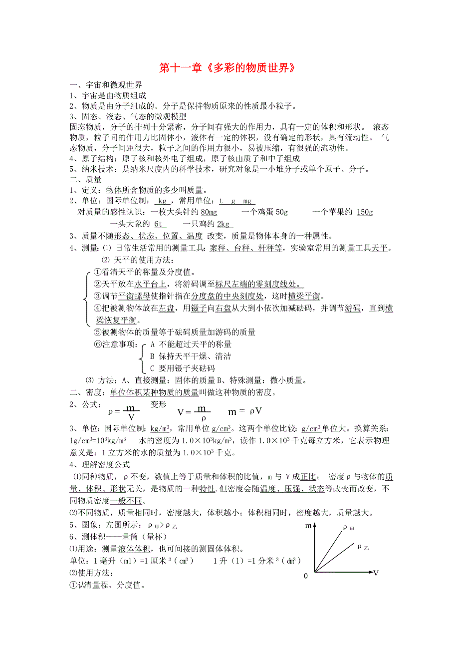 九年级物理上册期中复习知识点整理_第1页