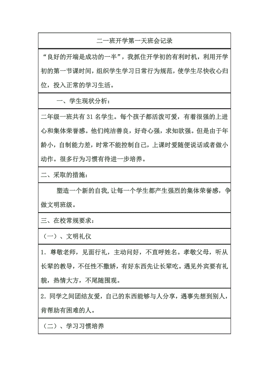 班会记录及家访记录表_第1页