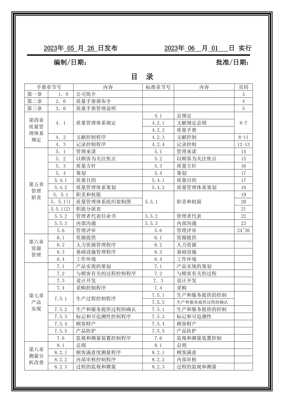 广州五金加工制品厂质量手册_第2页