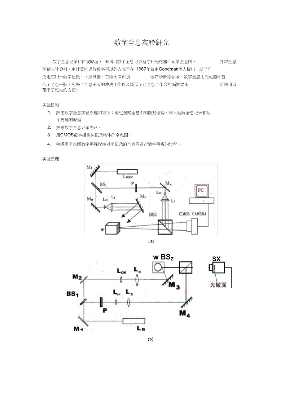 (完整版)信息光学专题数字全息_第1页