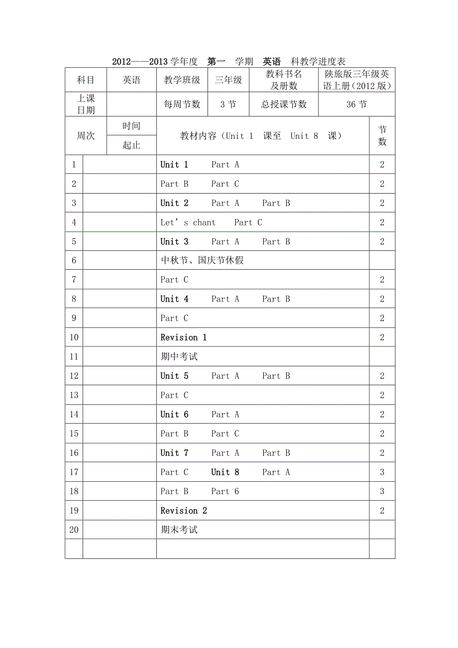 陕旅版小学三年级上册英语教案(三年级起点)Unit1Hello_第1页