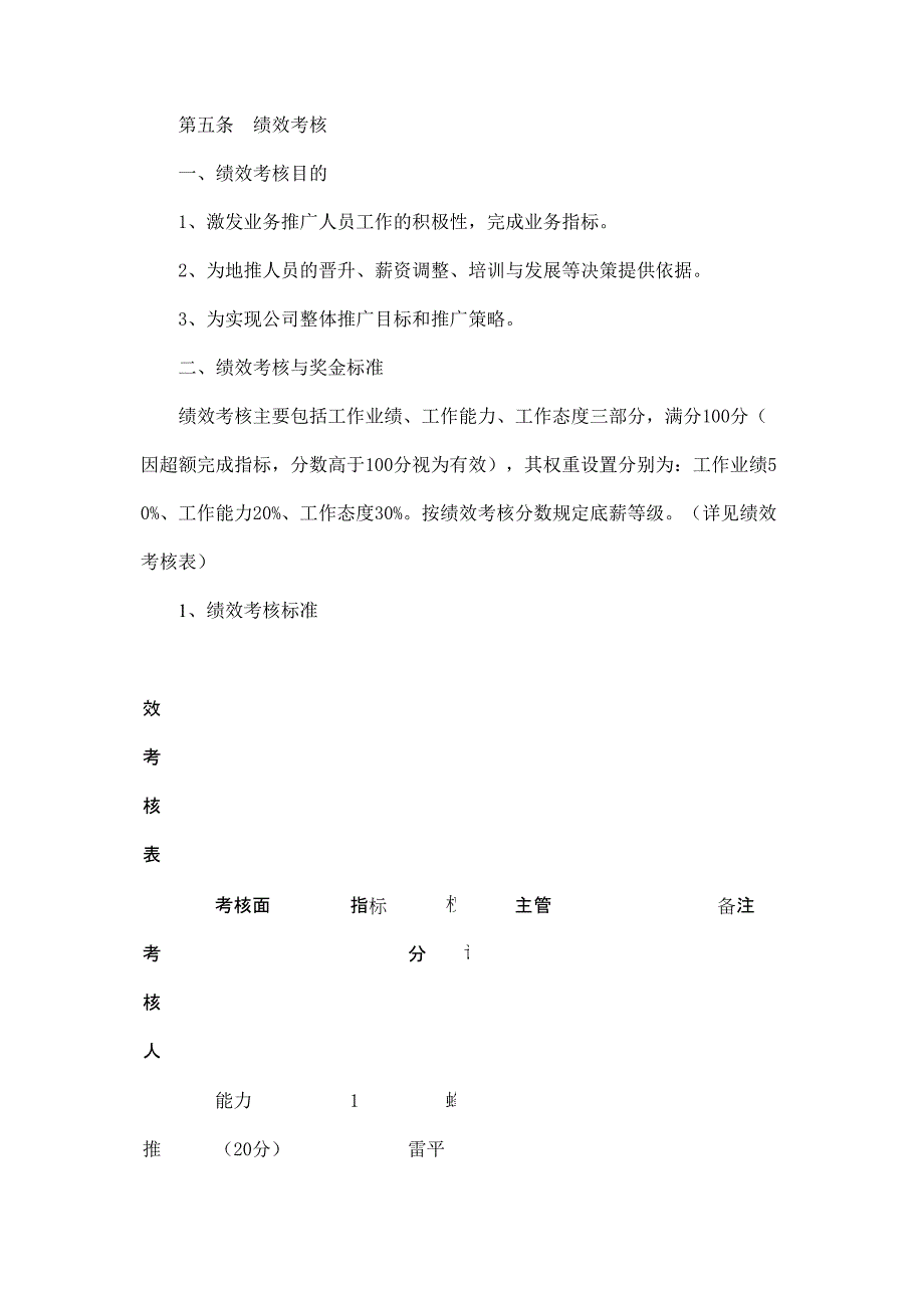 蜂雷地推人员管理制度(DOC9页)_第3页