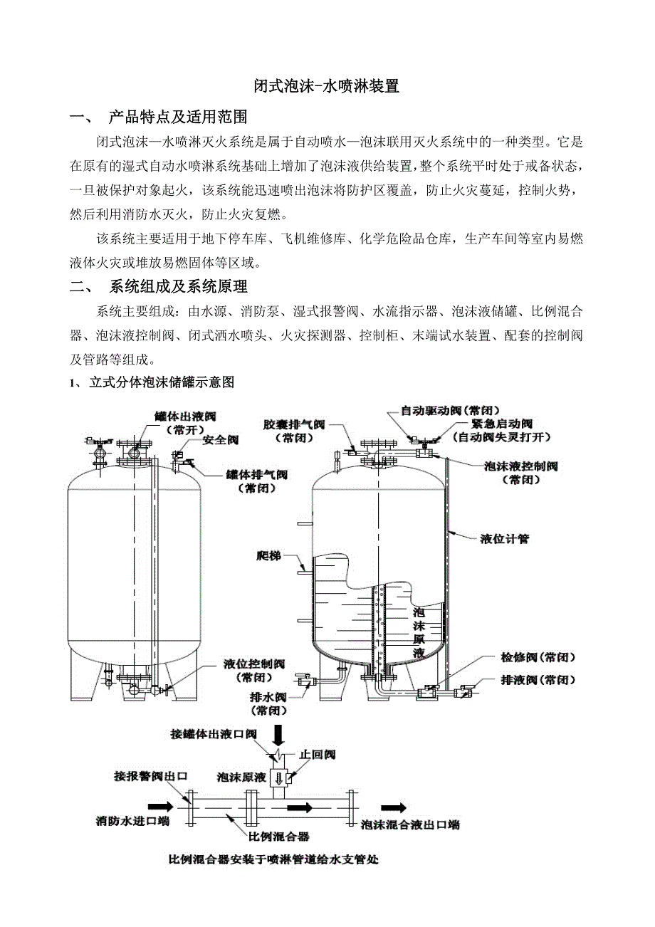 闭式泡沫-水喷淋装置说明书_第2页