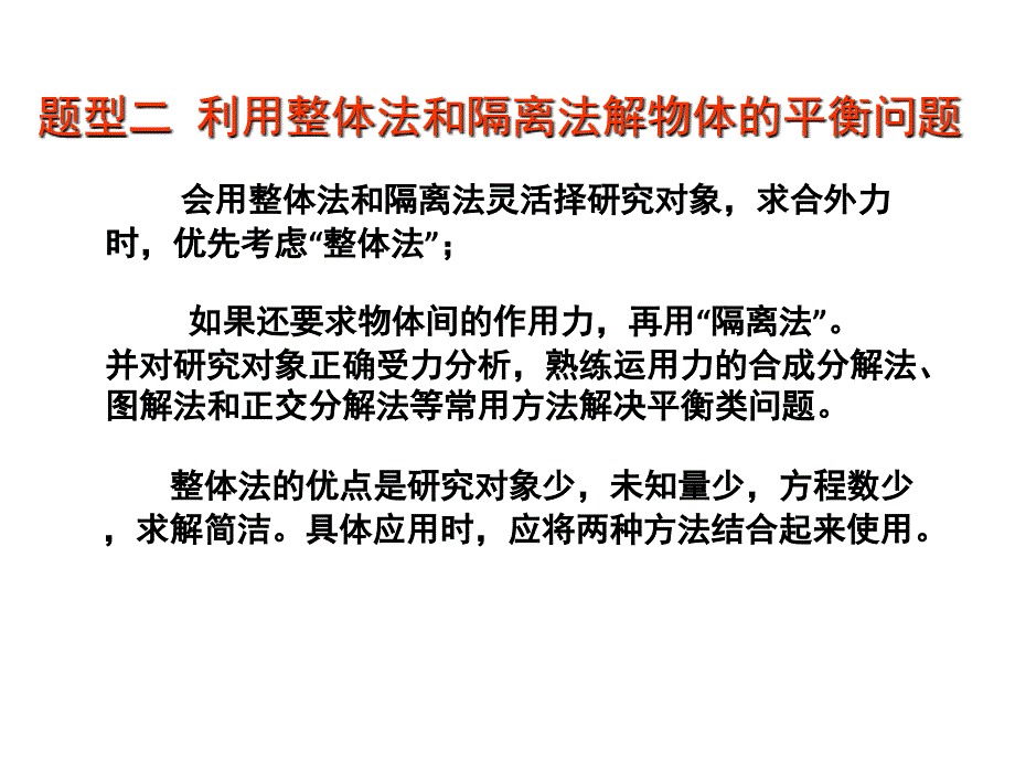 上课用利用整体法和隔离法求解平衡问题.ppt_第4页