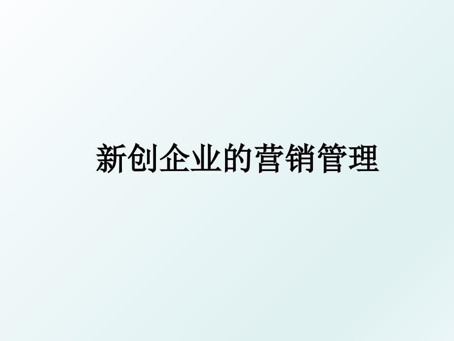 新创企业的营销_第1页