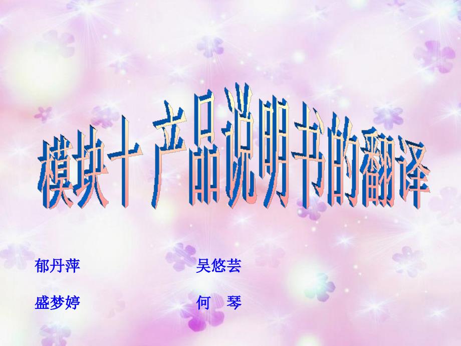 《产品说明书的翻译》PPT课件.ppt_第1页
