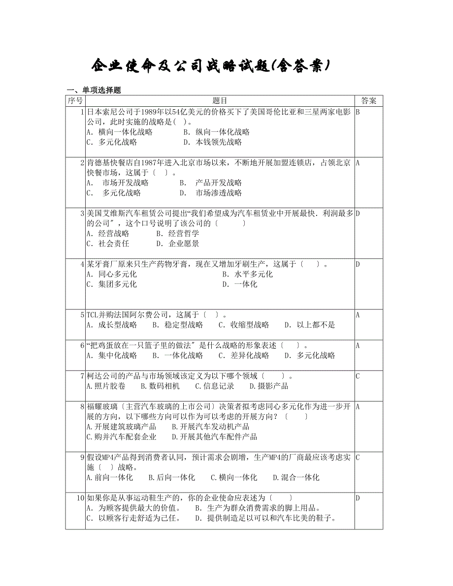 企业使命及公司战略_第1页