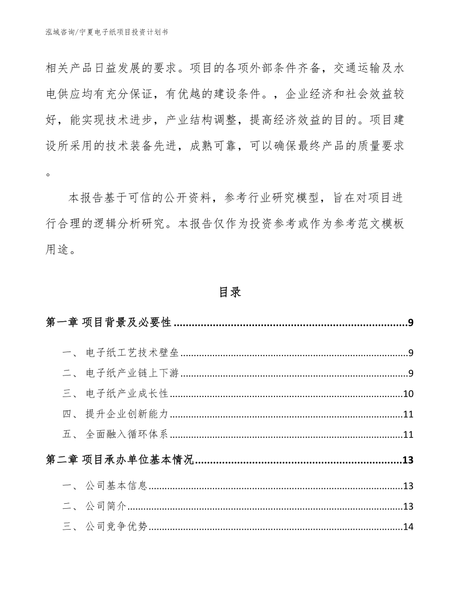 宁夏电子纸项目投资计划书_模板_第2页
