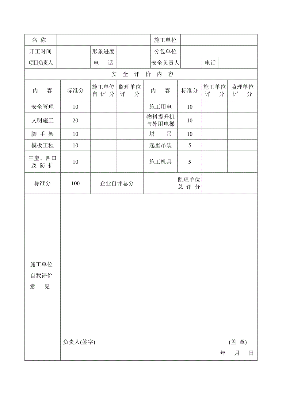 安全评价表DOC37页_第1页