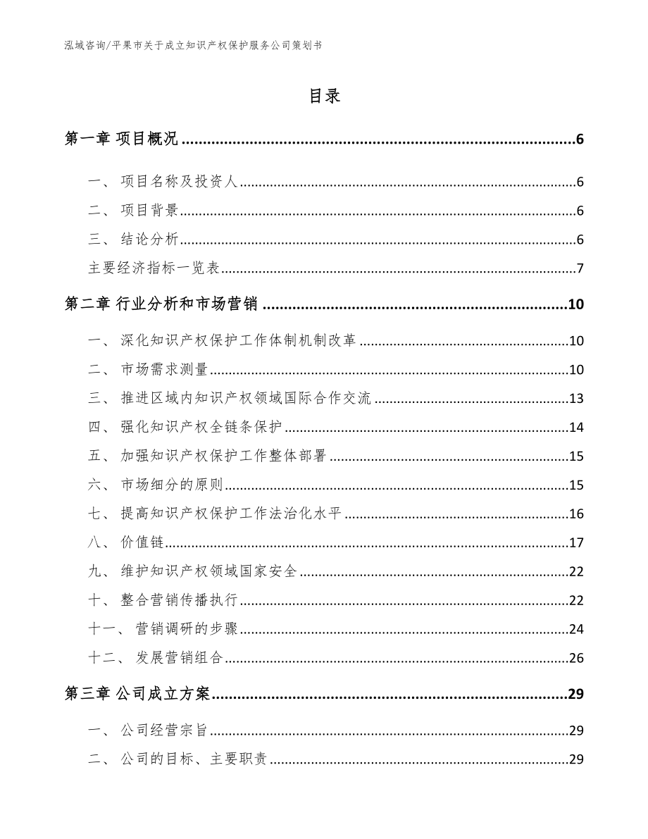 平果市关于成立知识产权保护服务公司策划书（模板范本）_第2页