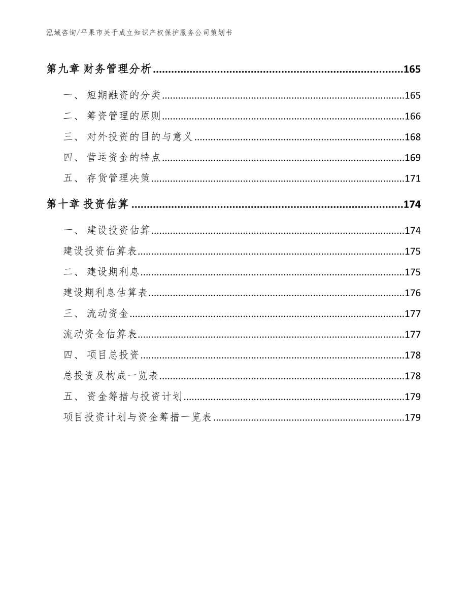 平果市关于成立知识产权保护服务公司策划书（模板范本）_第5页