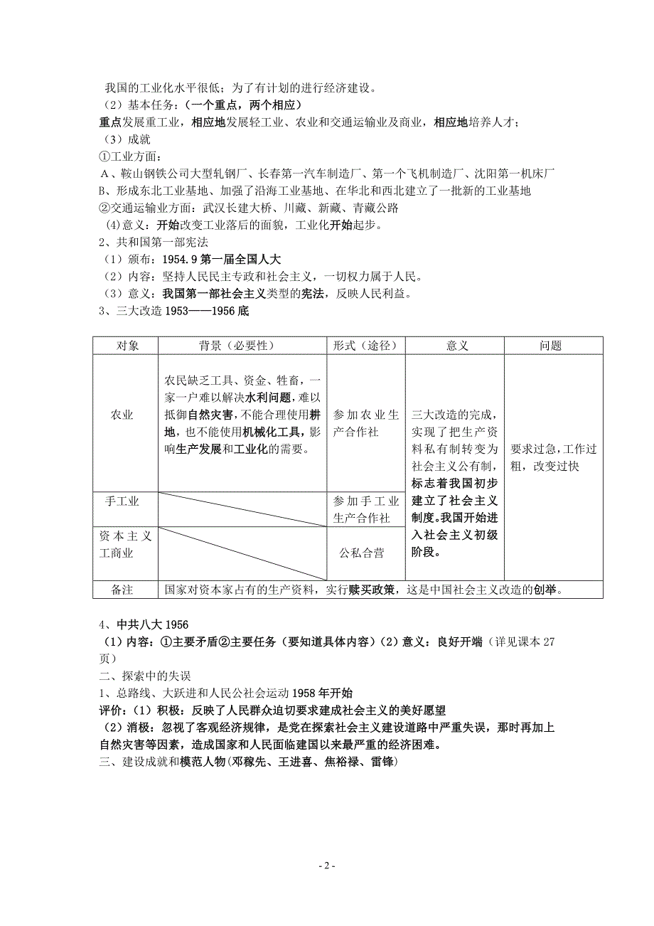 人教版八年级历史下册知识点总结.doc_第2页