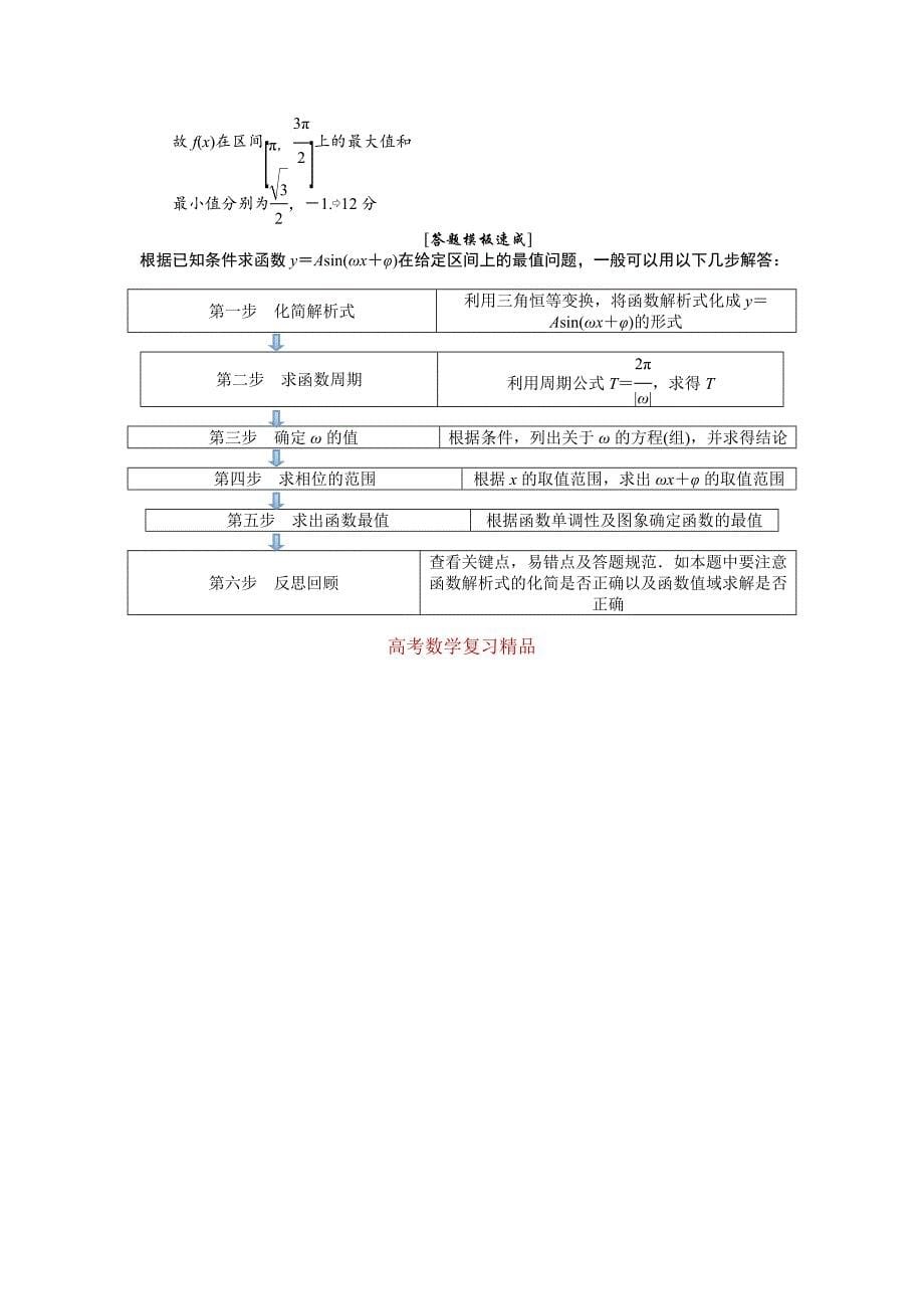 高考数学复习：第三章 ：第四节函数y＝Asin(ωx＋φ)的图象及三角函数模型的简单应用回扣主干知识提升学科素养_第5页