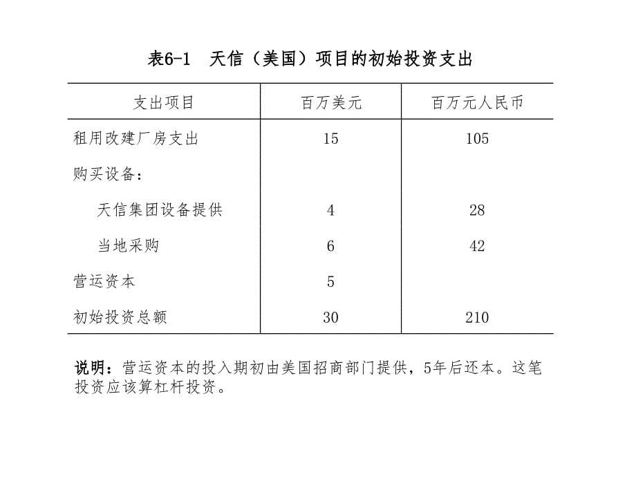 海外投资项目预算案例_第5页