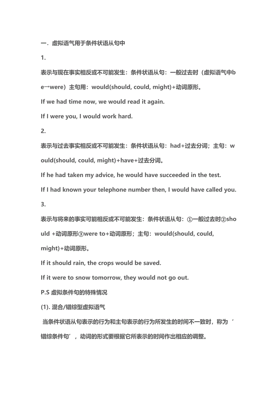 英语高考虚拟语气专项练习60题附答案 1_第1页