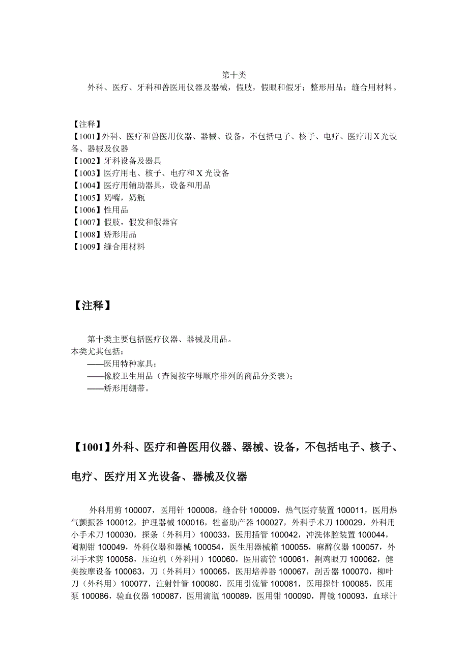 第10类 医疗用品.doc_第1页