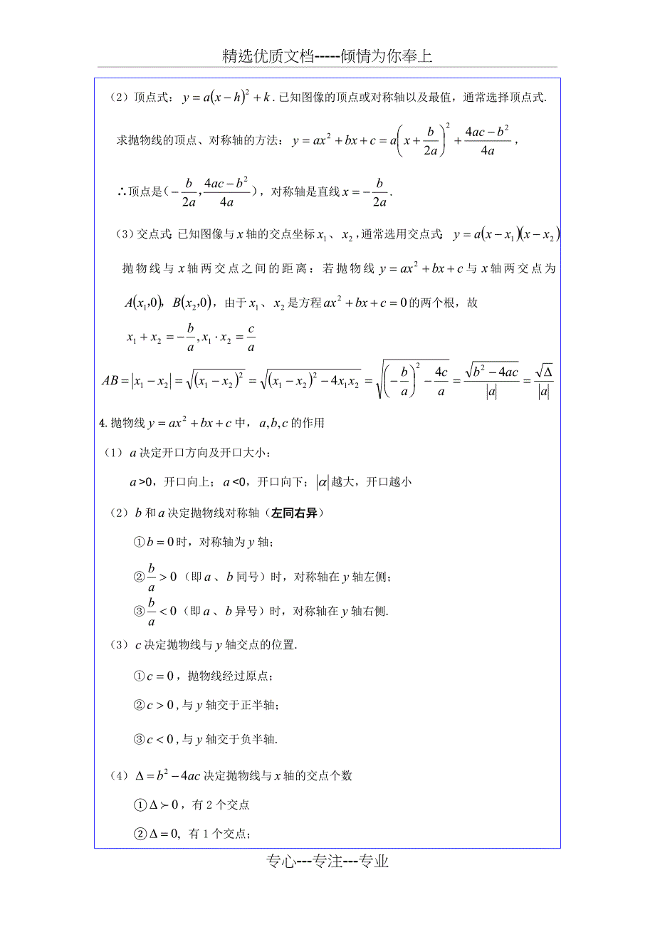 二次函数典型例题解析与习题训练(共11页)_第2页