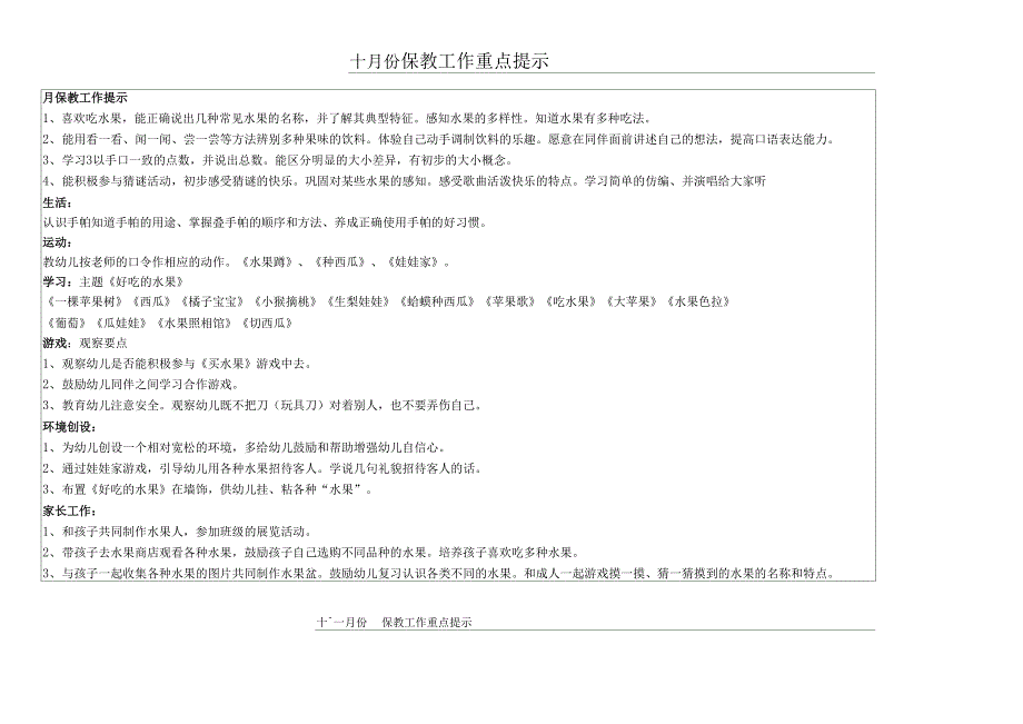 月份保教工作重点提示_第2页