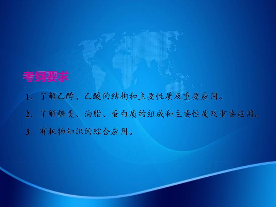 高三化学第九章第二节乙醇和乙酸基本营养物质课件新人教版新人教版高三全册化学课件_第2页