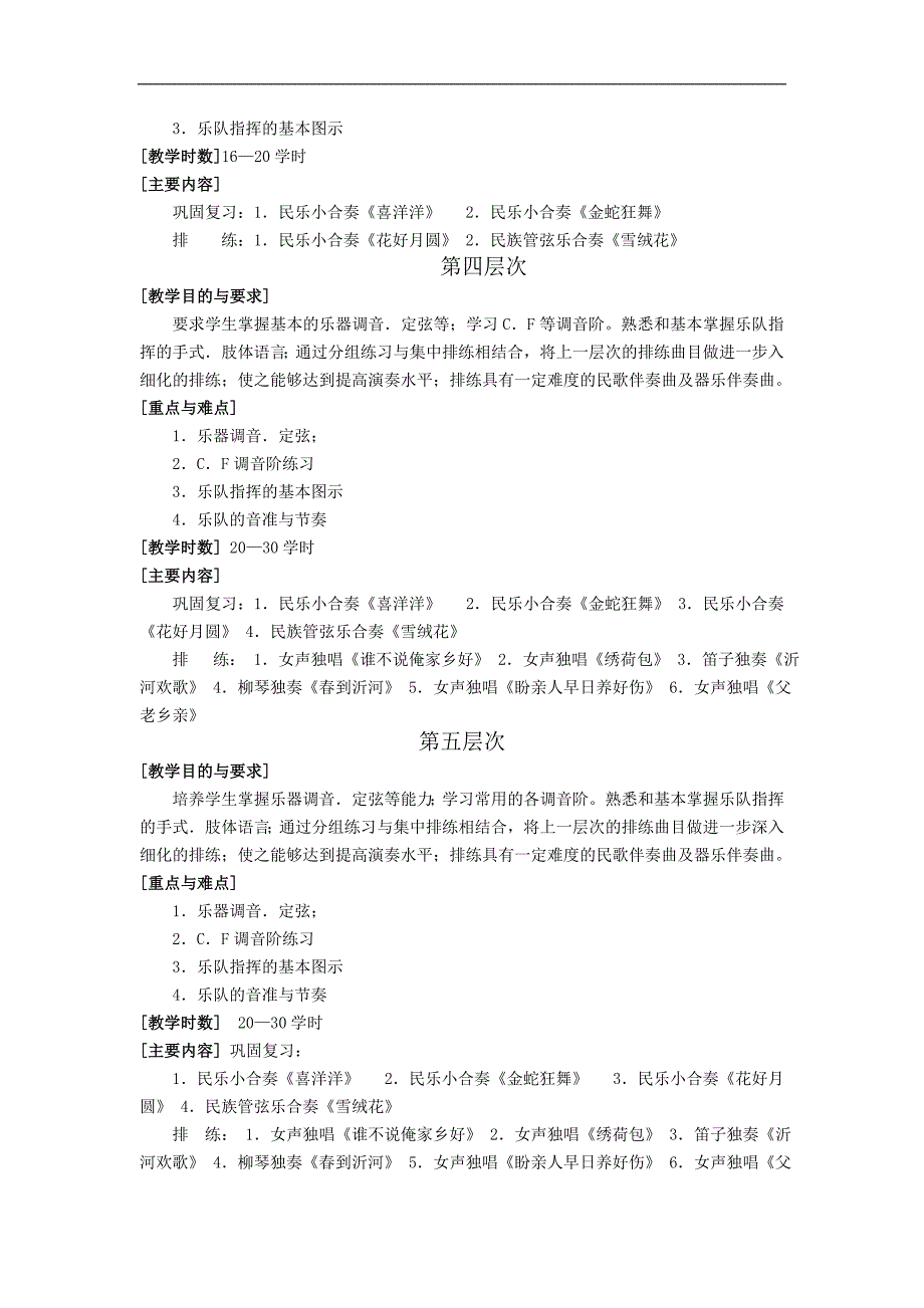 《民乐队排练与艺术实践》教学大纲_第3页