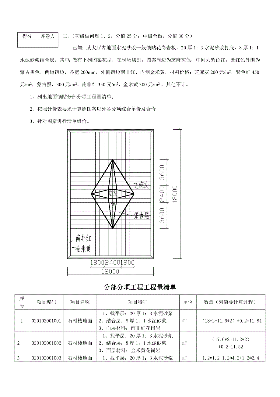 装饰造价案例分析试卷答案(徐州).doc_第2页