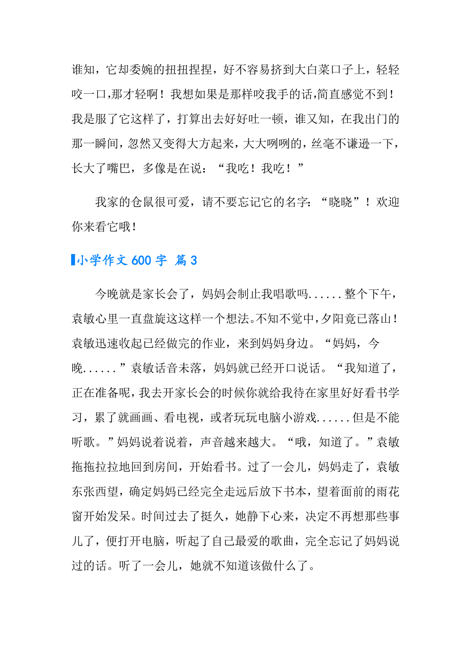2022年小学作文600字锦集9篇（多篇）_第4页