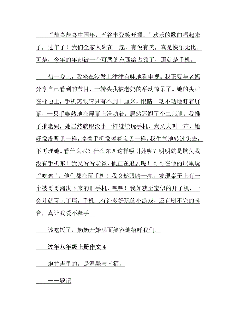 过年八年级上册作文_第3页