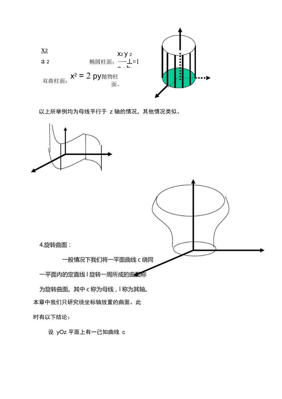 曲面与空间曲面的归纳_第4页