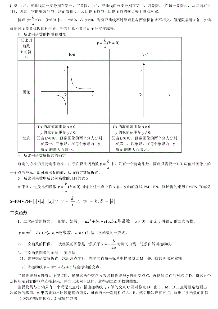 初中函数概念大全_第3页