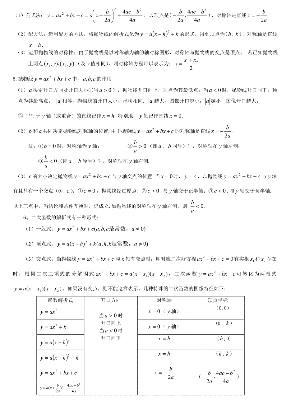 初中函数概念大全_第4页