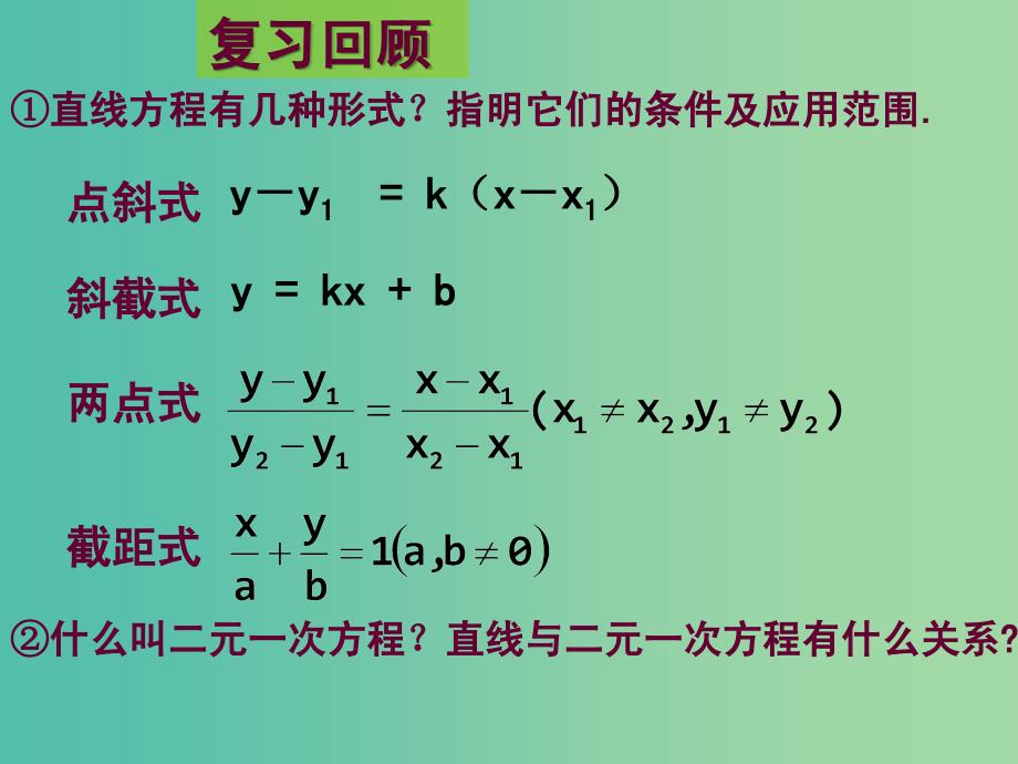 高中数学 3.2.3直线的一般式方程课件 新人教A版必修2.ppt_第2页