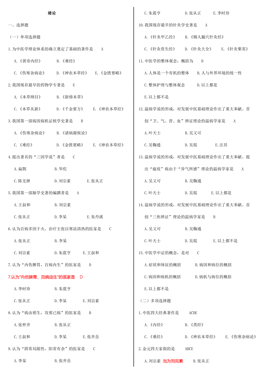 2023年中医护理学试题库.doc_第1页