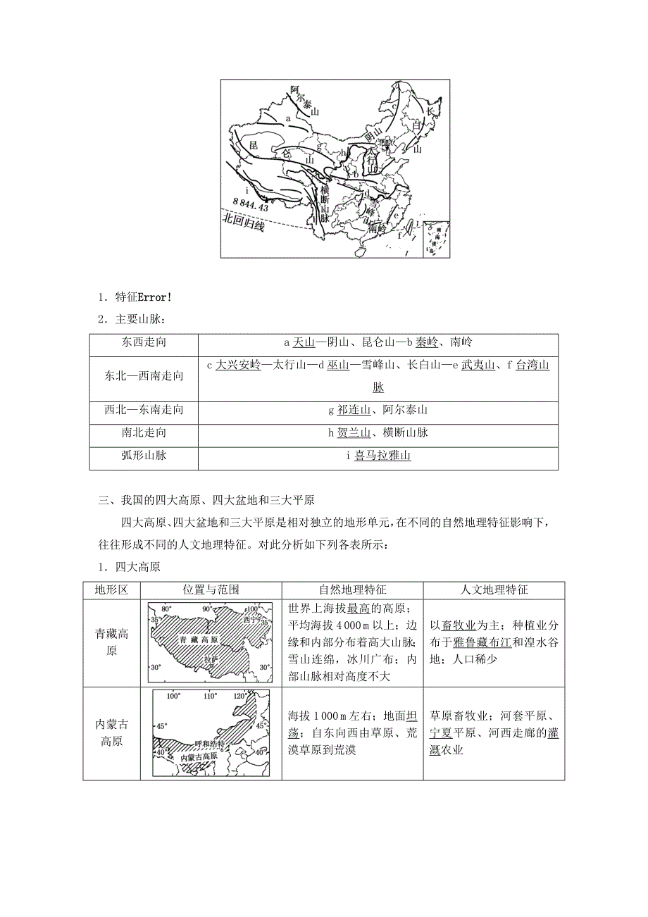 陕西省西安市中考地理专题四中国地理第一讲中国地理概况知识整合一我国的疆域和地形讲义中图版_第2页